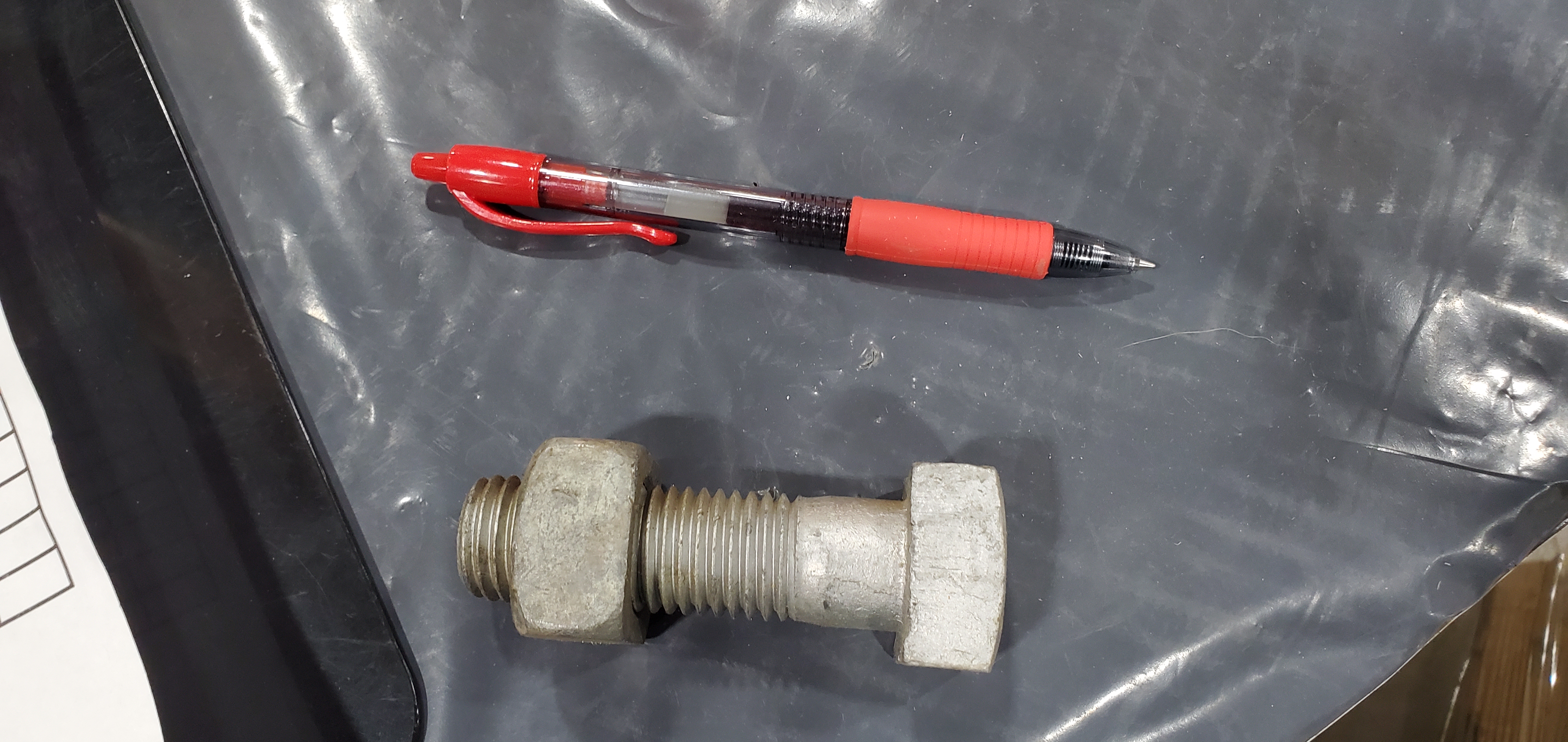 BOLT, SQH 7/8IN DIAx3IN L 9 UNC 2IN THD